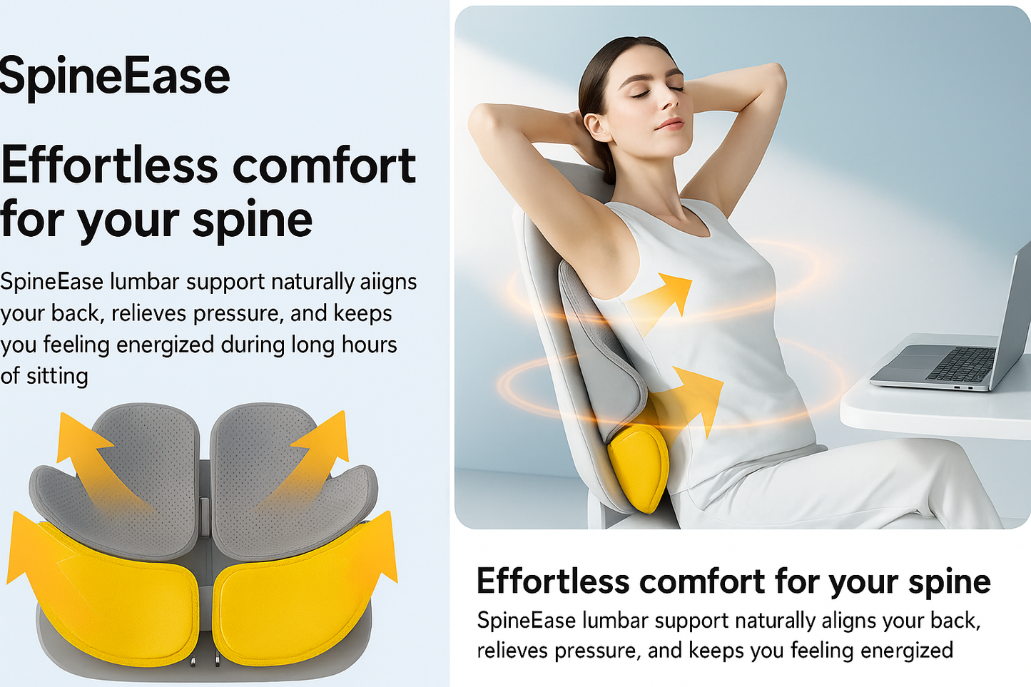 SpineEase ergonomic back support